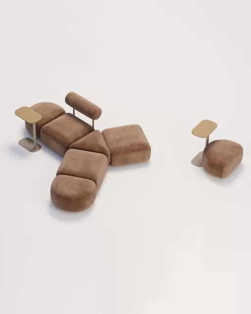 Sofá modular Bold com linhas suaves e conforto ergonómico.