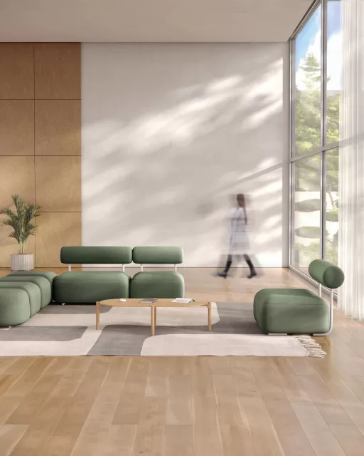 Sofá Bold com design funcional e modularidade inteligente.