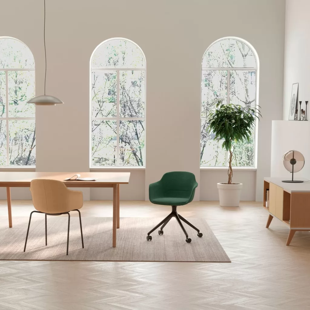 Cadeira Flow elegante e versátil para uso residencial e corporativo