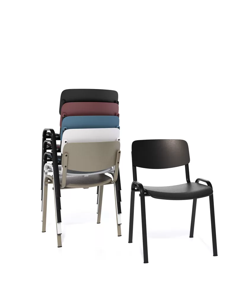 Cadeira DOT com proporções equilibradas e design moderno.